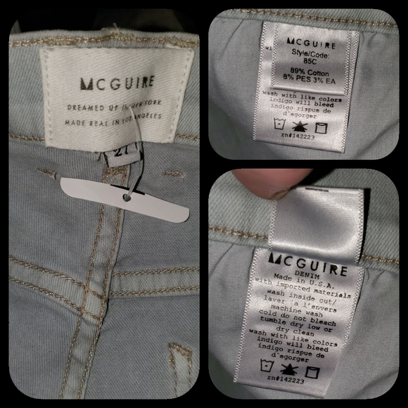 ๐๏ธ Mcquire denim Anthropologie Flare Jeans NWOT - Picture 14 of 14